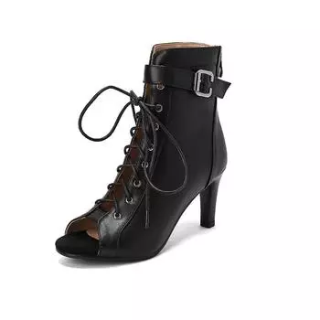 Обувь для латинских танцев, женская обувь для джаза на пилоне, женская обувь для танцев, туфли на высоком каблуке для соревнований, черные уличные бальные сапоги для латиноамериканских танцев, вечерние 35