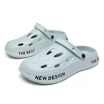 Обувь для мальчиков Hole Shoes Нескользящие износостойкие трендовые сандалии Повседневная спортивная сумка Head Platform Beach Shoes 40 серый