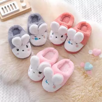 Обувь для мальчиков и девочек, нескользящие детские хлопковые тапочки с мягкой подошвой 26-27