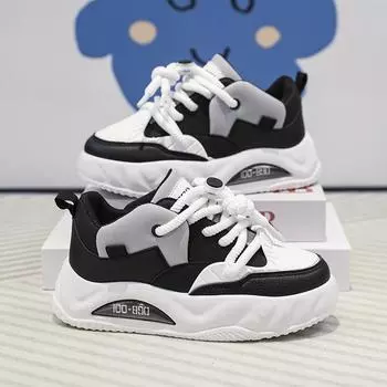 Обувь для мальчиков Кроссовки для девочек Школьная обувь большого размера для девочек Ортопедическая обувь для детей Обувь унисекс EU:32 чёрный