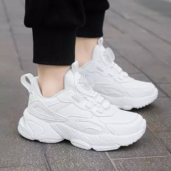 Обувь для мальчиков Легкие кроссовки для девочек Школьные слипоны Белые кроссовки для мальчиков для детей Детская обувь Унисекс EU:29