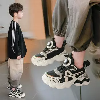 Обувь для мальчиков Легкие кроссовки для девочек Школьные кроссовки для мальчиков Кроссовки для детей Детская обувь унисекс EU:29 темно-синий