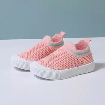 Обувь для мальчиков-малышей, классическая, без застежек, летняя, дышащая, простая, детская, спортивная, розовая, 2024, детская, сетчатая, повседневная обувь, новая 21 небесно-голубой