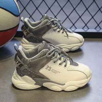 Обувь для мальчиков, новинка 2023, весенняя спортивная обувь, большая детская повседневная спортивная обувь на мягкой подошве, детские кроссовки 30 чёрный