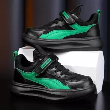 Обувь для мальчиков, осенняя, новая, сетчатая, дышащая, нескользящая, спортивная обувь, повседневные кроссовки для детей среднего и старшего возраста, белые туфли 28