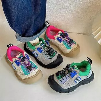 Обувь для мальчиков, осенняя уличная обувь для кемпинга, альпинизма для детей, повседневные спортивные детские кроссовки для девочек 22 зелёный