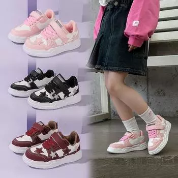 Обувь для мальчиков Весенняя новинка Детская спортивная обувь Девочки Сверхлегкая студенческая версия детской износостойкой обуви для сноуборда 27 чёрный