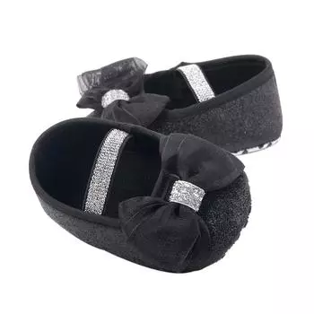 Обувь для маленьких девочек, теплые пинетки для новорожденных, зимние зимние сапоги на мягкой нескользящей подошве на плоской подошве с пуговицами 11cm чёрный