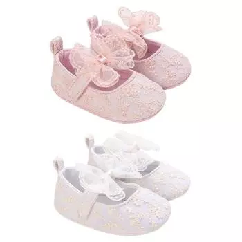 Обувь для маленьких девочек, весна-лето, с кружевом и бантом, для малышей, хлопковая обувь, детские кроссовки с мягкой подошвой для первых ходунков, 0-18 месяцев 13