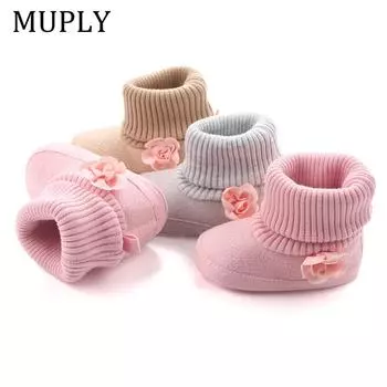 Обувь для маленьких мальчиков и девочек, зимние супер-теплые ботинки для новорожденных, милые детские ботинки с цветочным принтом медведя для малышей 11cm хаки