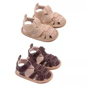 Обувь для маленьких мальчиков, нескользящие детские сандалии на мягкой подошве, повседневная детская обувь на липучке 13