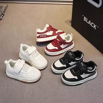 Обувь для малышей 1-3 лет с мягкой подошвой. Модная обувь для детей 4-8 лет с мягкой подошвой. Белые нескользящие дышащие кроссовки. 16 белый