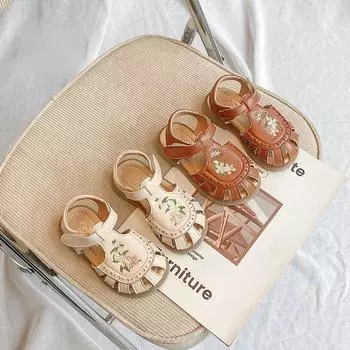 Обувь для малышей, 2023 г., летние сандалии для девочек, пляжная обувь 21