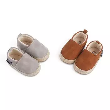 Обувь для малышей. Простая однотонная повседневная обувь в стиле ретро. Нескользящая мягкая детская обувь. 2