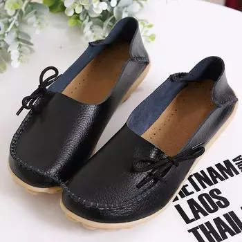 Обувь для мам, удобная нескользящая женская обувь на платформе со шнуровкой, удобная прогулочная обувь из натуральной кожи 41 кофейный