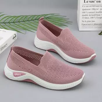 Обувь для мамы, носки, сетчатая обувь, мягкая подошва, спортивная женская, 2024, новая женская обувь, повседневная, дышащая 36