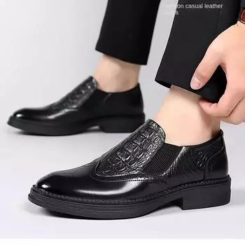 Обувь для мужчин Кожаные мужские повседневные мужские туфли Zapatos Brand Мужские мокасины Мокасины Дышащие нескользящие туфли для вождения Высшего класса класса люкс для мужчин Итальянская обувь 38