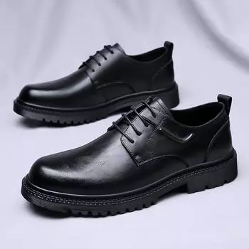 Обувь для мужчин Кожаные повседневные туфли на шнуровке оксфорды весна осень уличные кроссовки мужские дышащие мужские туфли Zapatos De Hombre 6.5