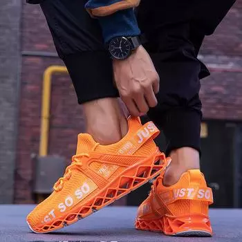 Обувь для мужчин Кроссовки Повседневная мужская обувь Дышащая мужская теннисная обувь 39 оранжевый
