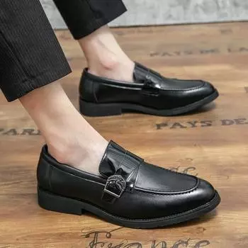 Обувь для мужчин Лоферы слипоны модные повседневные мужские туфли роскошные кожаные британский стиль уличные формальные мягкие туфли мужские мокасины 6.5