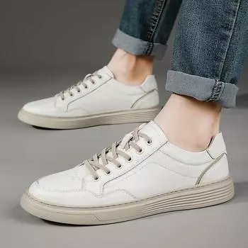 обувь для мужчин мода белые zapatillas hombre мужские повседневные кроссовки из натуральной кожи мужские туфли на плоской подошве мужские кроссовки tenis masculino 6.5