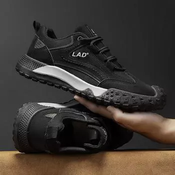 Обувь для мужчин на открытом воздухе походная со шнуровкой повседневная спортивная толстая подошва нескользящая мужская модная рабочая обувь Altos Hombre 39 серый