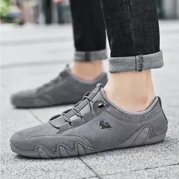 Обувь для мужчин Повседневные кроссовки Кожаные роскошные мужские туфли Лоферы Высококачественные мужские удобные мокасины Мужская обувь 2024 Новинка 38 бежевый