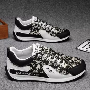 Обувь для мужчин принты дизайнерская парусиновая мужская обувь кроссовки Forrest Gump теннисные кроссовки мужские повседневные кроссовки Zapatos Hombre 39 чёрный