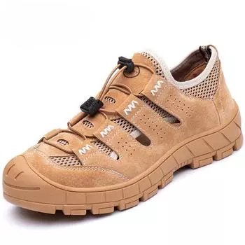 Обувь для мужчин с защитой от проколов и ударов, резиновая подошва, стальная сумка, кевларовая промежуточная подошва 36