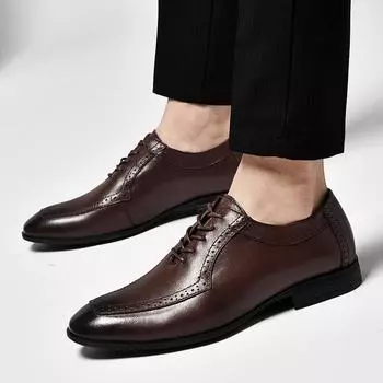 Обувь для мужчин Туфли из натуральной кожи Деловые туфли Универсальная повседневная износостойкая обувь Chaussure Homme большой размер 48 49 6