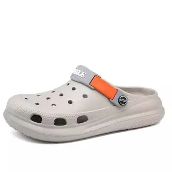 Обувь для наступания на выбоины, мужская обувь на толстой подошве, увеличивающая высоту, пляжные сандалии, спортивная и досуговая сумка, тапочки для головы 38 серый