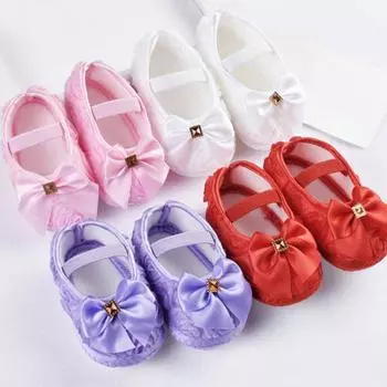 Обувь для новорожденных девочек, первые ходунки, милые кроссовки для маленьких девочек, обувь принцессы с бантом и розами 3