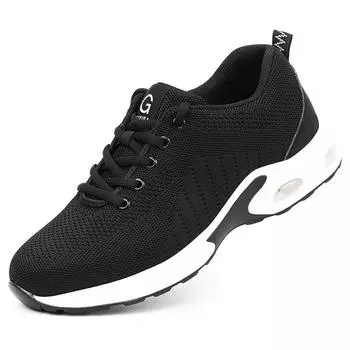 Обувь для охраны труда для мужчин: Противоударная, стальная головка с защитой от проколов, износостойкая, амортизирующая, удобная, легкая и безопасная защита. 36 белый