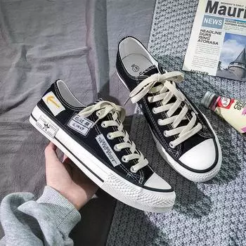 Обувь для отдыха и спорта, классические удобные дышащие мужские теннисные туфли на плоской подошве, легкие парусиновые мужские теннисные туфли Zapatillas Hombre 39 чёрный