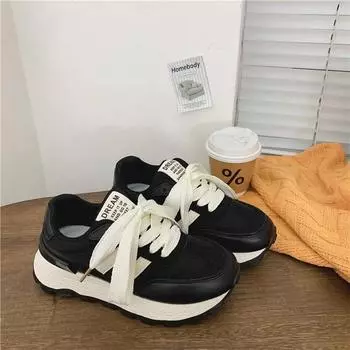 Обувь для папы 2025 года, весна-лето, новый стиль, нишевый дизайн, толстая подошва, универсальная повседневная спортивная обувь 35