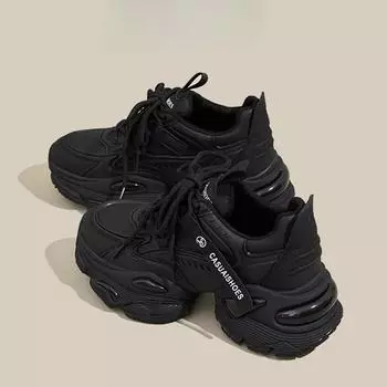 Обувь для папы из натуральной кожи, женская обувь с увеличенным размером, весенние, новые, универсальные, с толстой подошвой, легкие, повседневные кроссовки для женщин 35