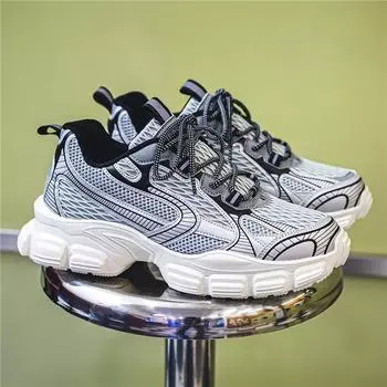 Обувь для папы, летняя, новая, низкая, дышащая, спортивная обувь, легкая, на толстой подошве, износостойкая, повседневная, универсальная, трендовая, кроссовки 39