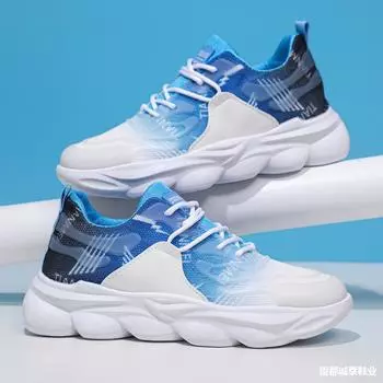 Обувь для папы, мужская летняя сетчатая дышащая студенческая повседневная обувь, модный тренд, мягкая подошва, легкая спортивная мужская обувь для бега 39 белый