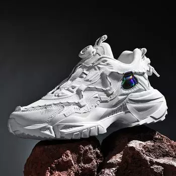 Обувь для папы на толстой подошве, женские и мужские кроссовки, массивные кроссовки, женская беговая спортивная обувь с сеткой, уличная прогулочная обувь, мужская обувь 33
