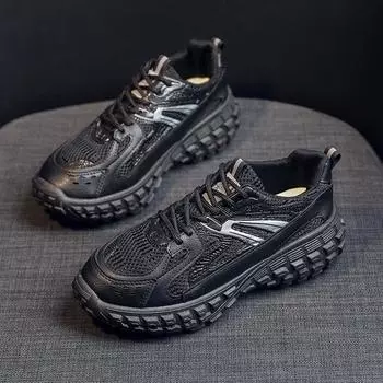 Обувь для папы, новые летние повседневные дышащие кроссовки в сетку, обувь для папы, женская обувь, женская модная обувь на толстой подошве с полимерной подошвой 36