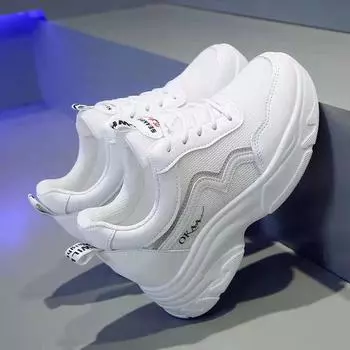 Обувь для папы весна и лето, новые импортные женские туфли, белые универсальные туфли для легкого ветра, женские спортивные туфли для одинарного ношения, пограничная торговля 35