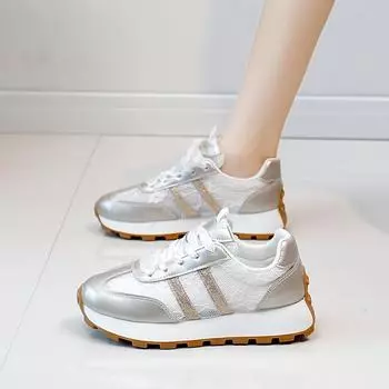 Обувь для папы, женская летняя новая обувь в стиле Ins, кроссовки для отдыха на толстой подошве, увеличенные размеры 35