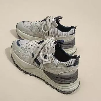 Обувь для папы, женская летняя обувь на платформе в стиле ретро, женская обувь, увеличивающая рост, повседневные женские кроссовки с круглой головкой на шнуровке 35