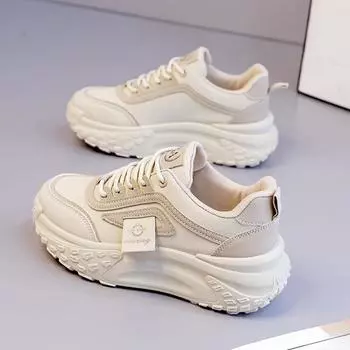 Обувь для папы, женская, новая, осенняя, женская обувь, Elevator Wild, маленькие, толстые кроссовки для женщин 35 чёрный