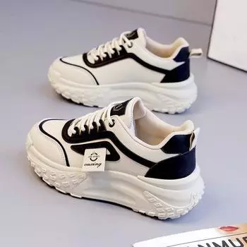 Обувь для папы, женская, новая, осенняя, женская обувь, увеличивающая рост, универсальные, кроссовки на маленькой платформе для женщин 35 хаки