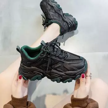 Обувь для папы, женская обувь, модная весна, новая уличная обувь на застежке-молнии, подходящая к любой обуви на платформе, для отдыха 35