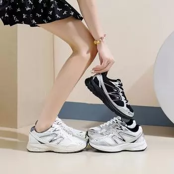 Обувь для папы, женская, осенняя, новая, дышащая, для студенток, кроссовки, повышающие повседневную обувь для женщин 35 белый