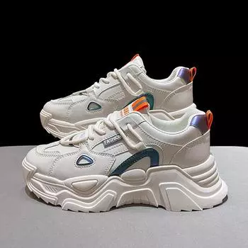 Обувь для папы, женская, осенняя, новая, кожаная, дышащая, для ног, Little Wild, повседневные кроссовки, облегающая, женская обувь, мода 35