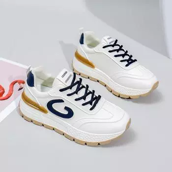 Обувь для папы, женская весенняя новая обувь в стиле Ins, кроссовки для отдыха на толстой подошве, увеличенные размеры 35