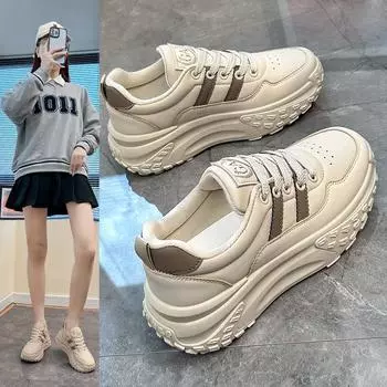 Обувь для папы, женская весенняя новая студенческая обувь, популярная сетчатая красная универсальная спортивная обувь на платформе, весенне-осенняя повседневная обувь Q061 35